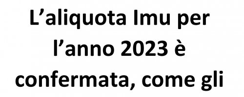 Aliquota Imu 2023 - Saldo Dicembre 2023
