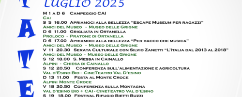CALENDARIO ESTATE 2025